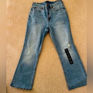 NWT J. Crew High Rise Flare Crop size 27
